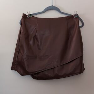 Grace Karin Asymmetrical Camel Skort - NWT